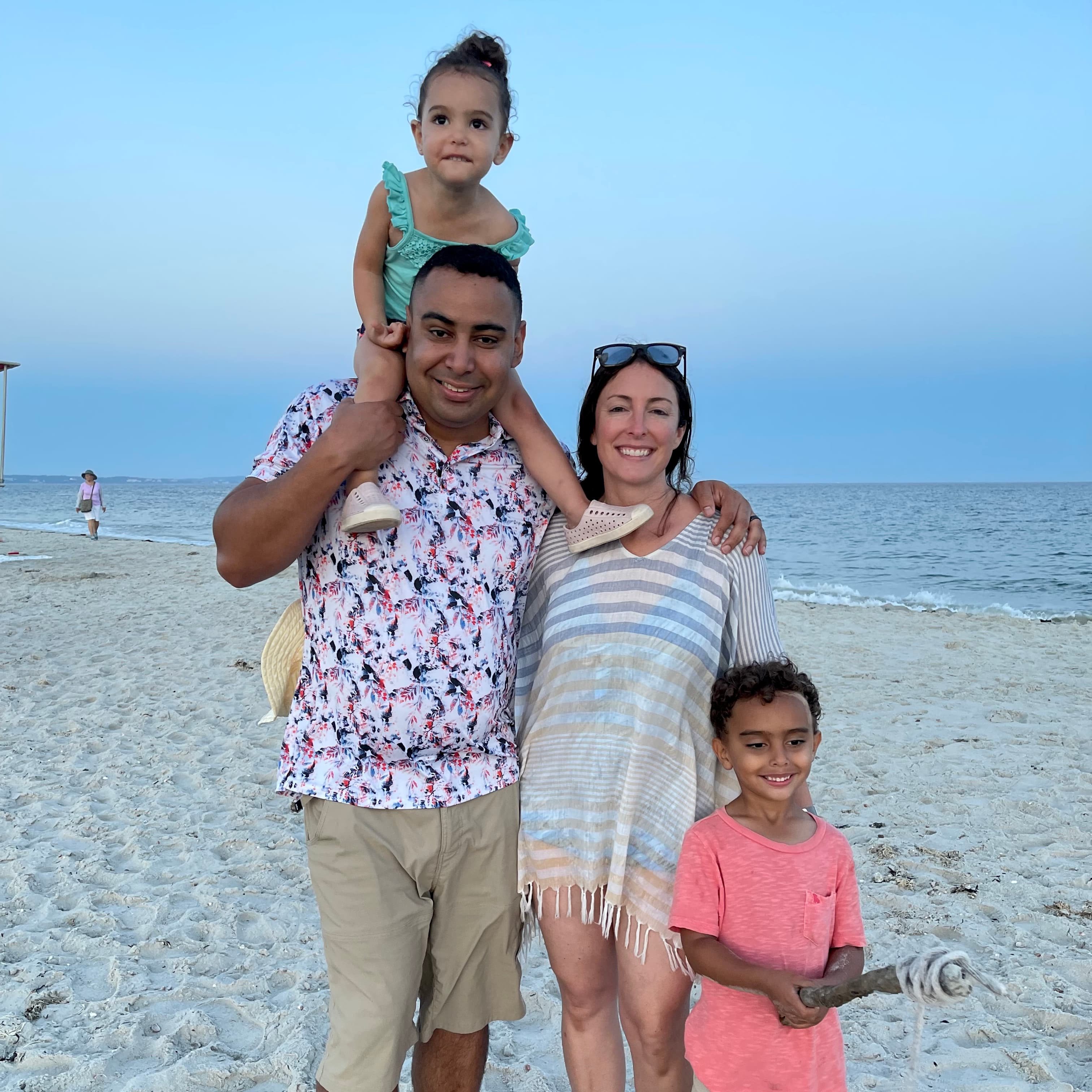 Gabe Mays with his family on Cape Cod